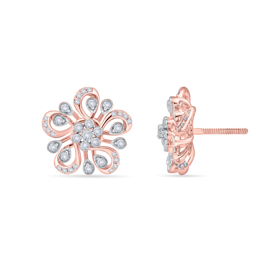 Petal Mandala Diamond Earrings