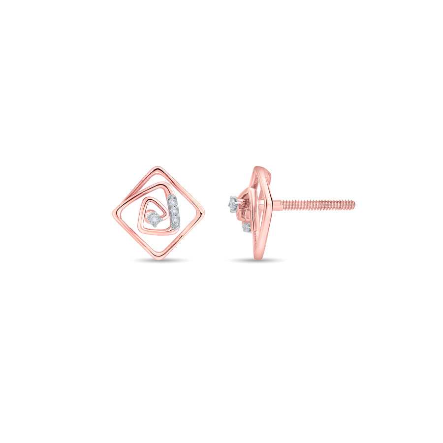 Centric Square Diamond Earrings