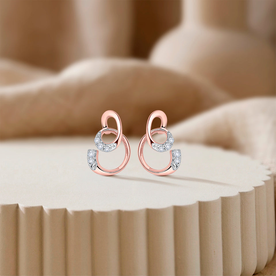 Nested Orbits Diamond Earrings