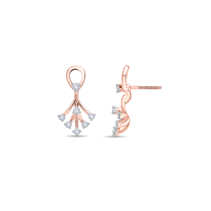 Frozen Flare Diamond Earrings
