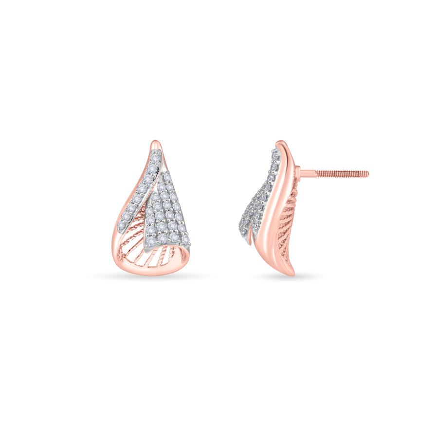 Raindrop Lattice Diamond Earrings