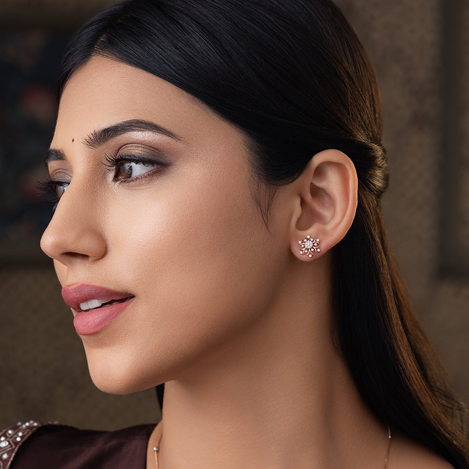 Winter Frost Diamond Earrings