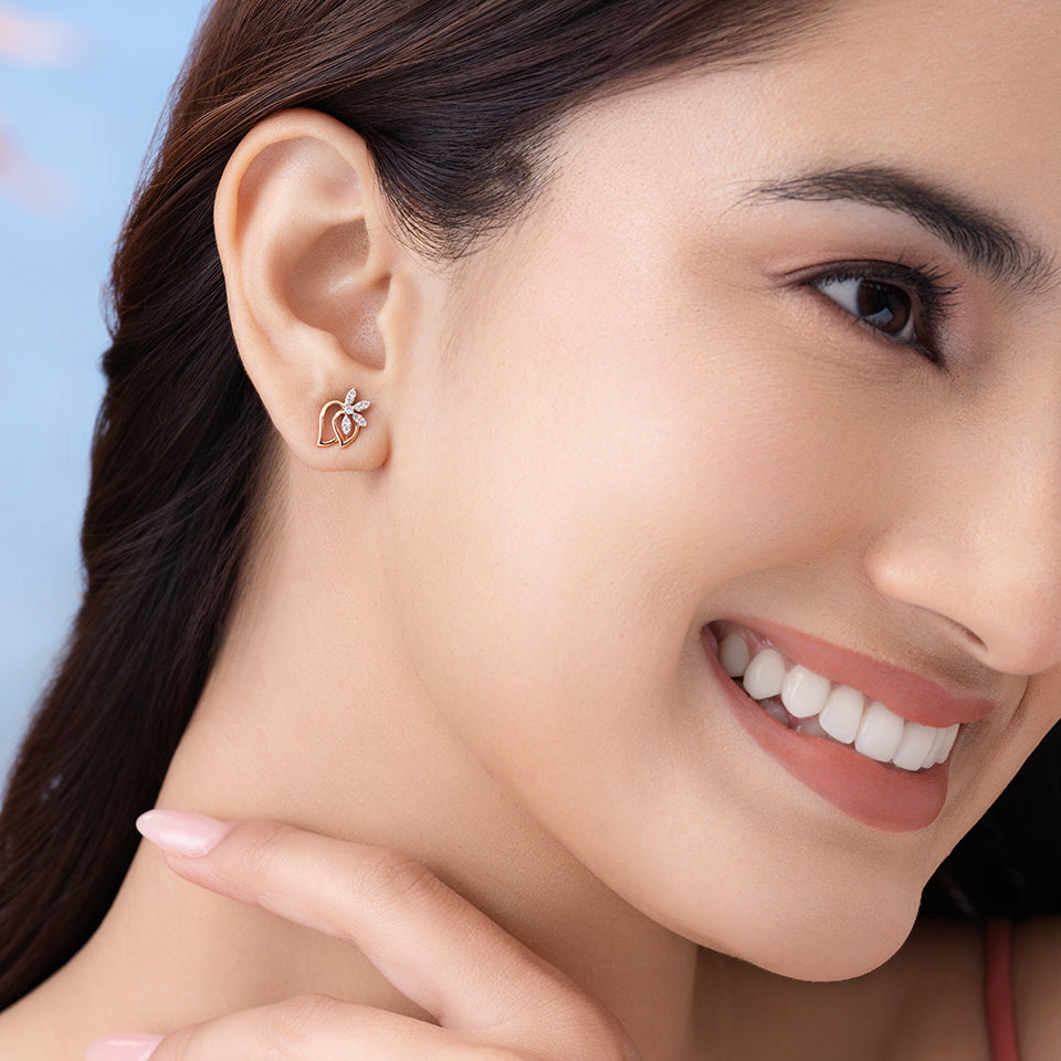 Ethereal Leaves Diamond Earrings