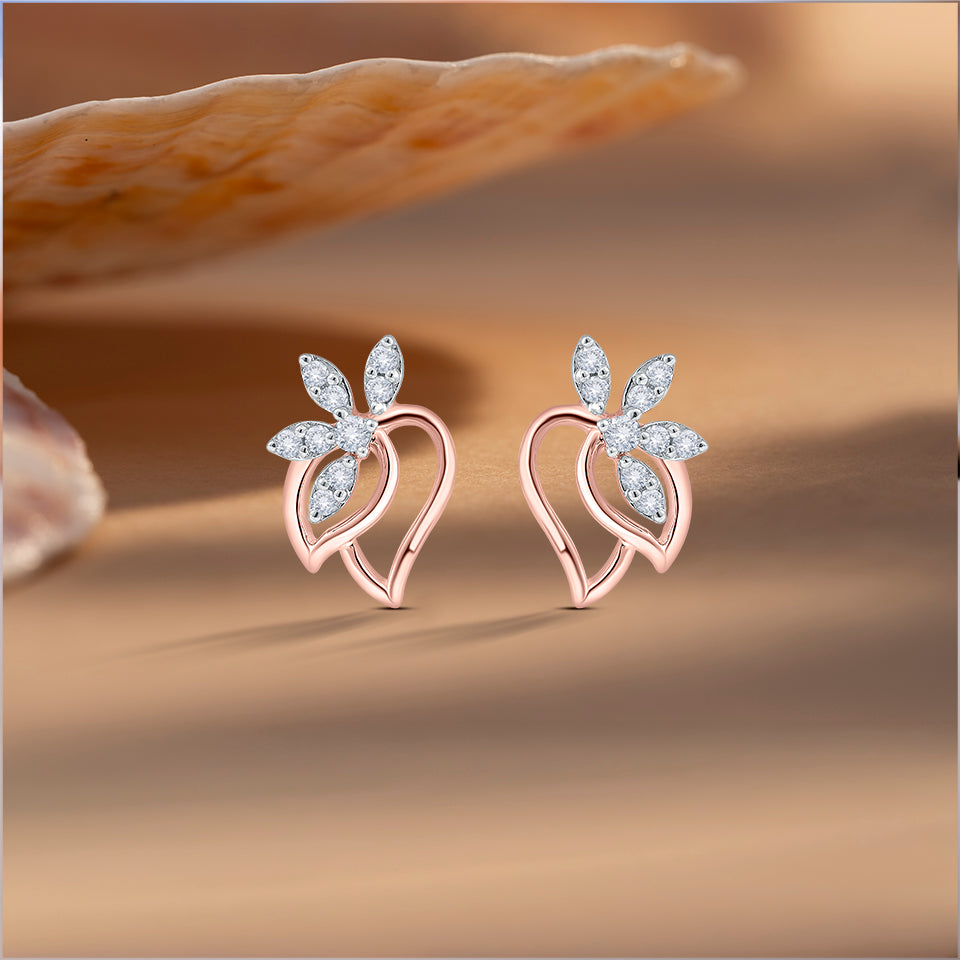 Ethereal Leaves Diamond Earrings
