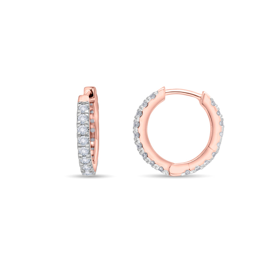 Classic Hoop Diamond Earrings