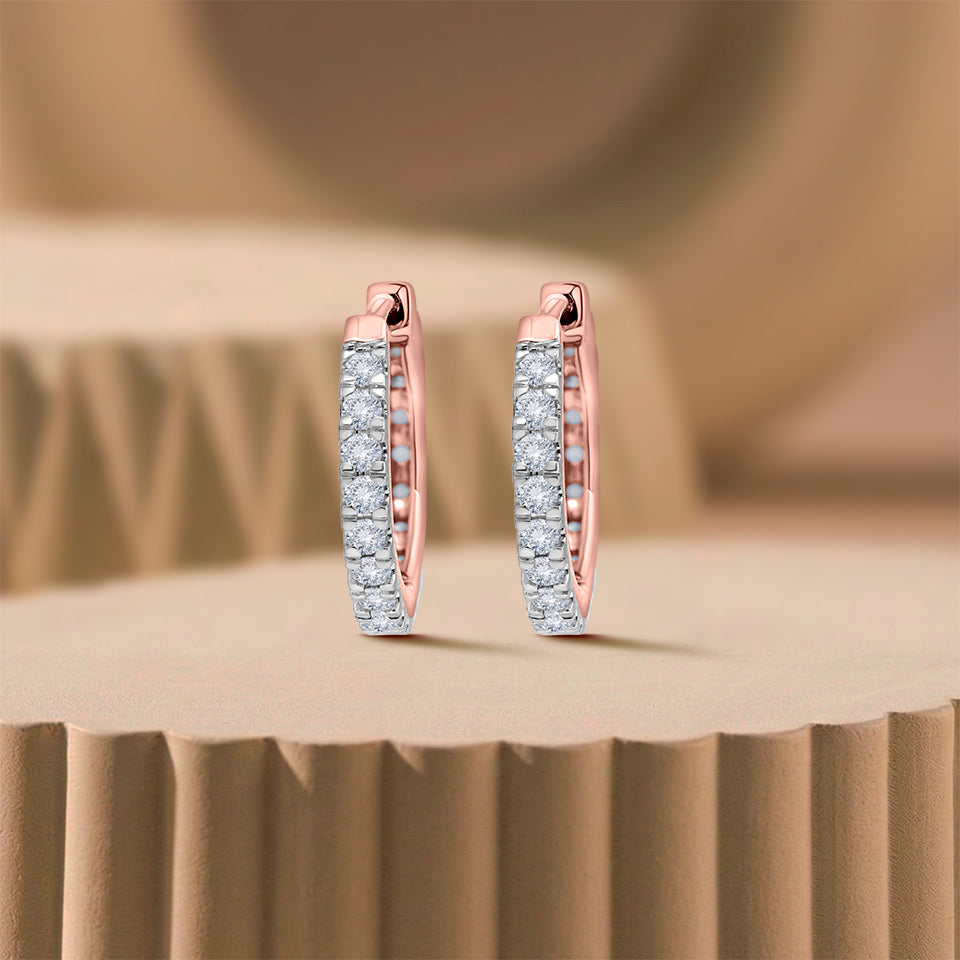 Classic Hoop Diamond Earrings