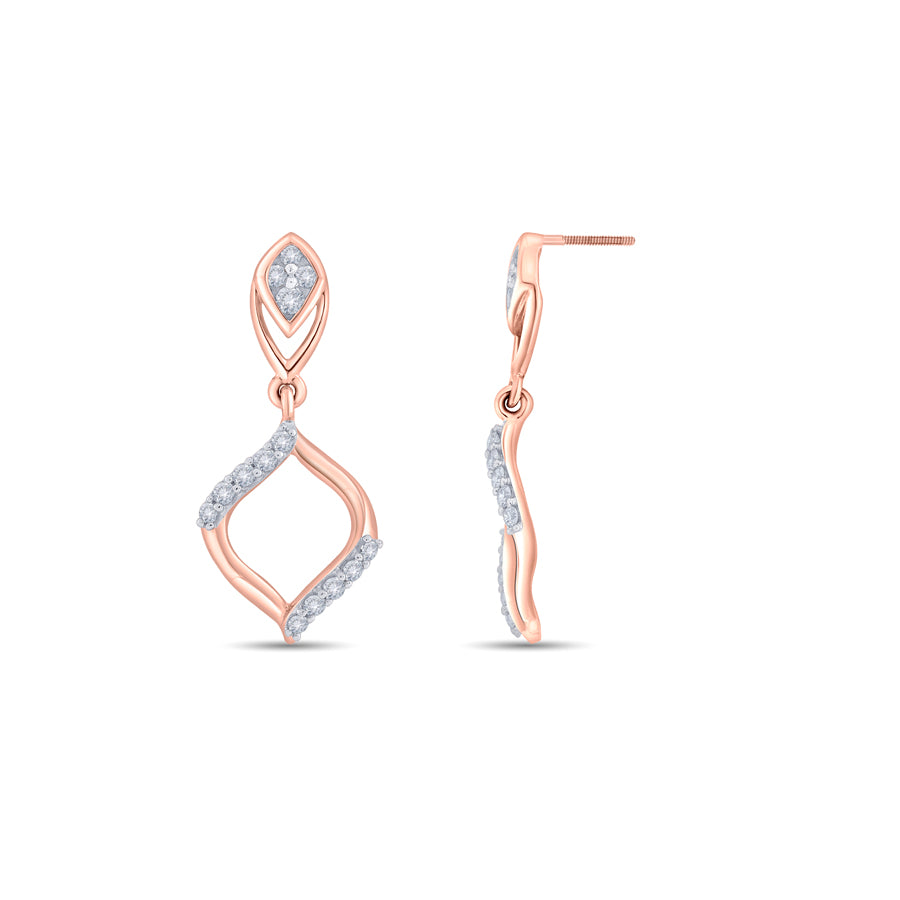 Petal Swirl Diamond Earrings