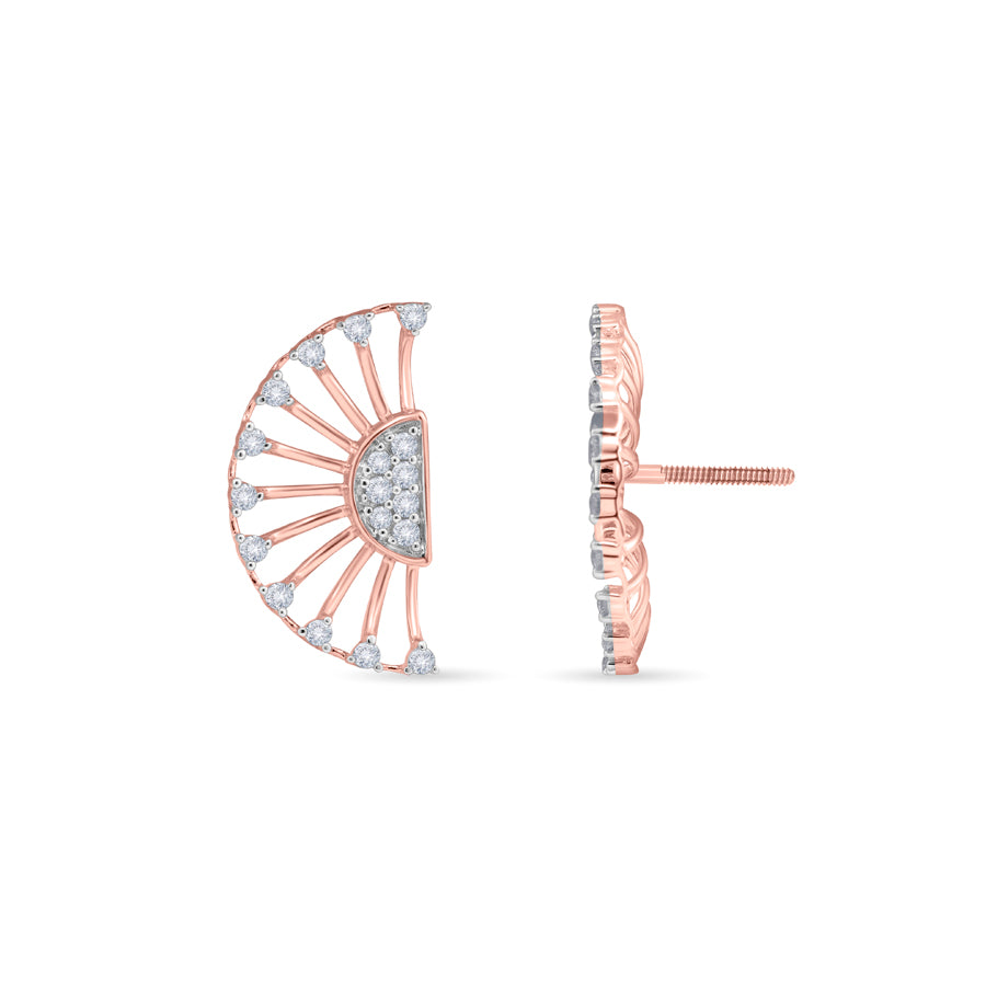Serene Curve Diamond Earrings