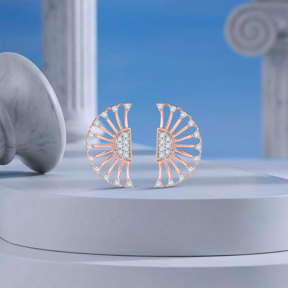 Serene Curve Diamond Earrings
