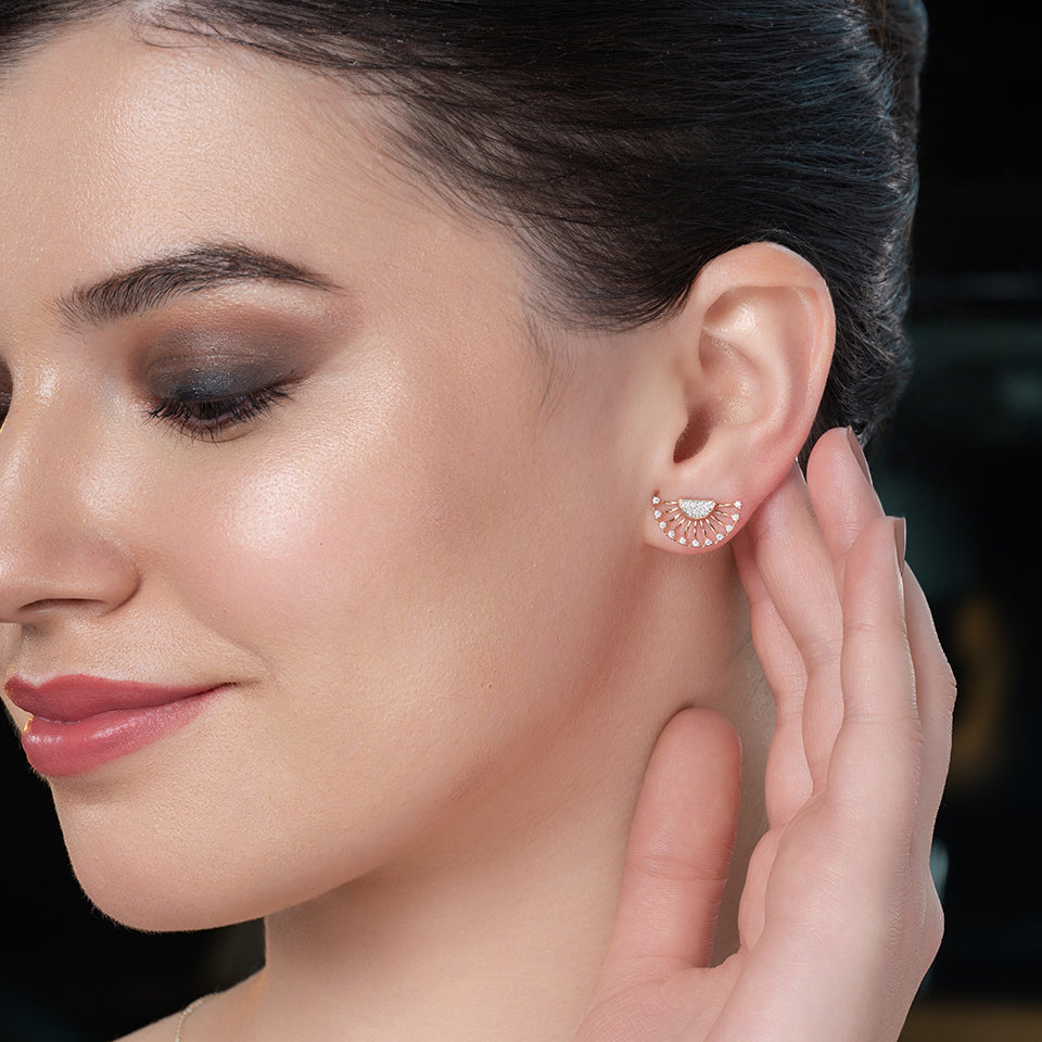 Serene Curve Diamond Earrings