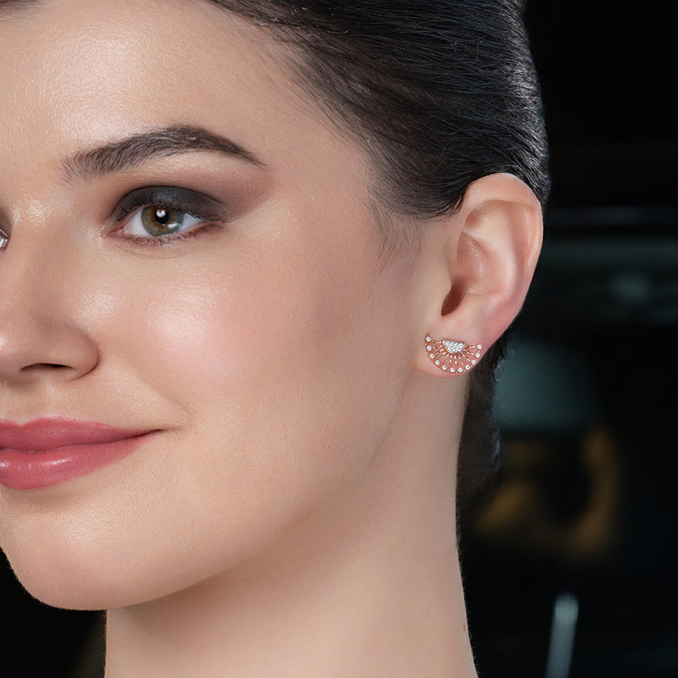 Serene Curve Diamond Earrings