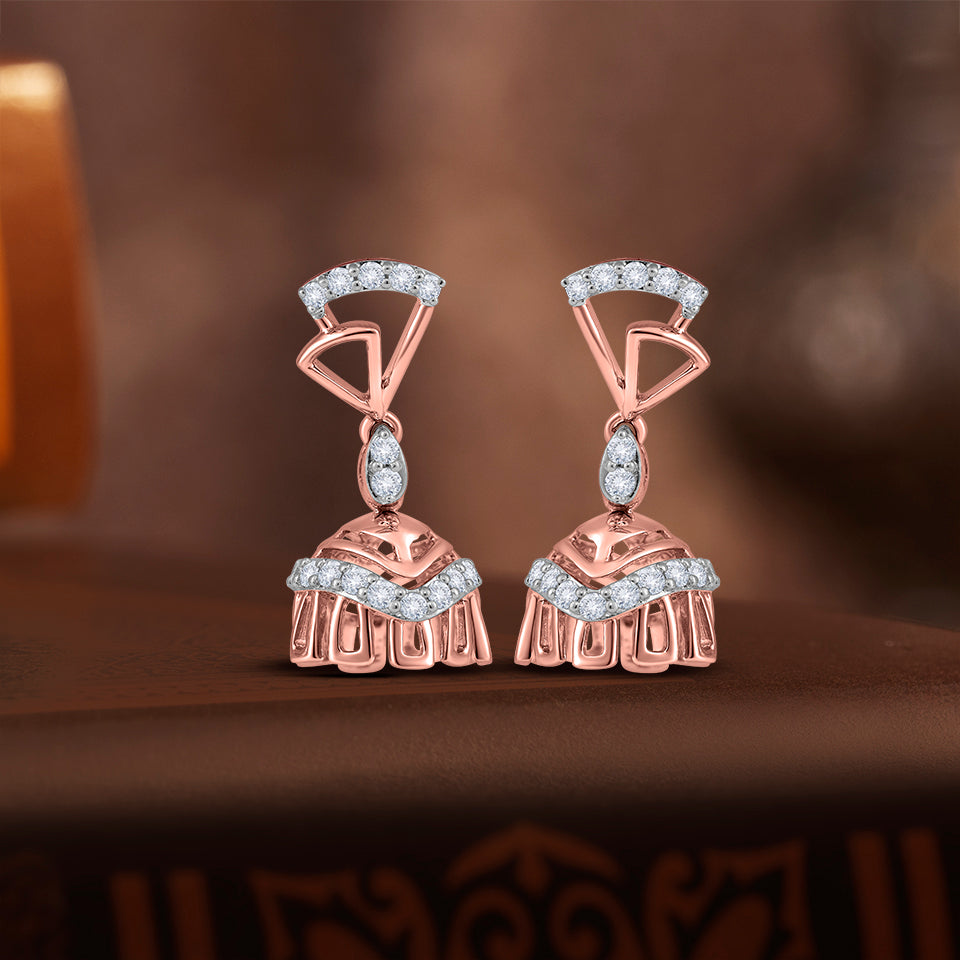 Aesthetic Arc Diamond Earrings