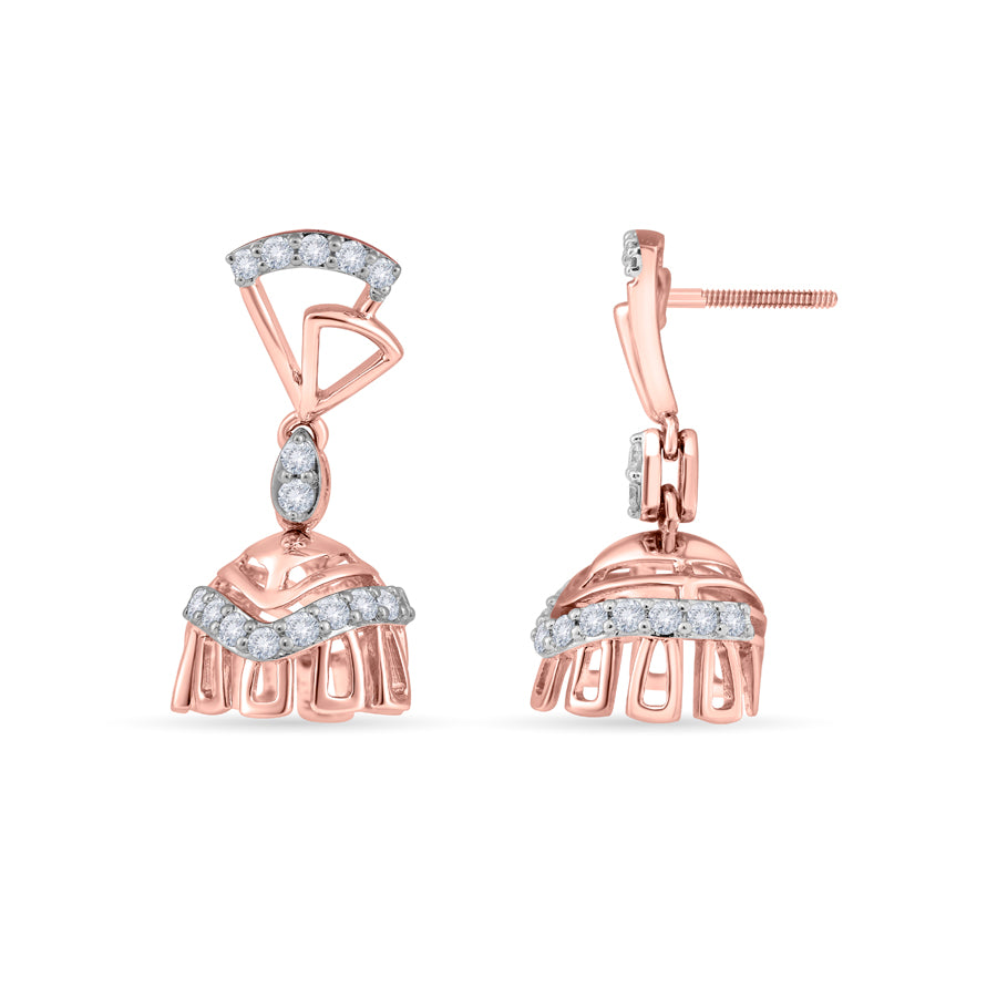 Aesthetic Arc Diamond Earrings