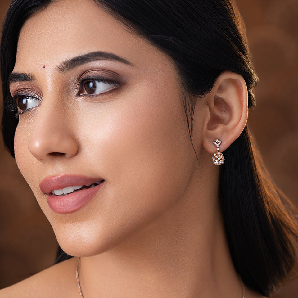 Classic Jhumki Diamond Earrings
