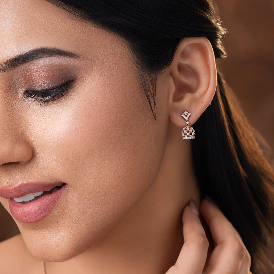 Classic Jhumki Diamond Earrings