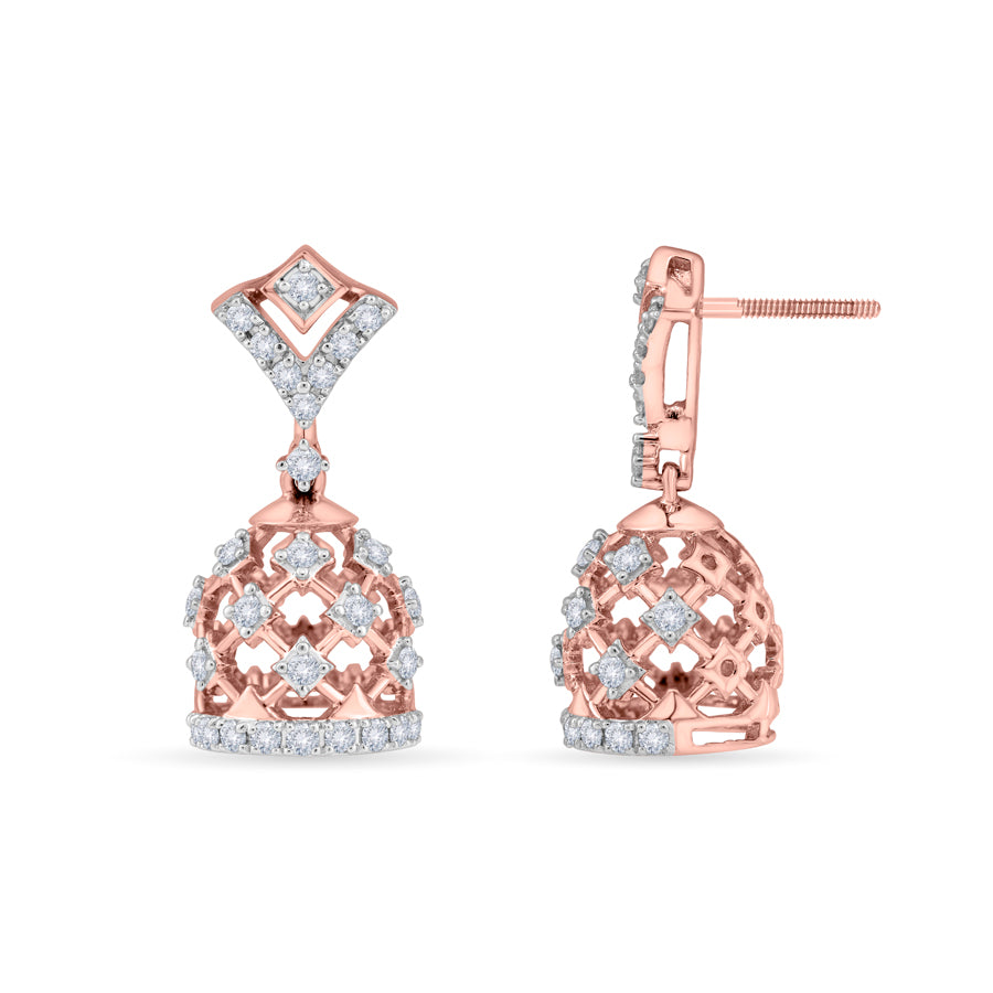 Classic Jhumki Diamond Earrings