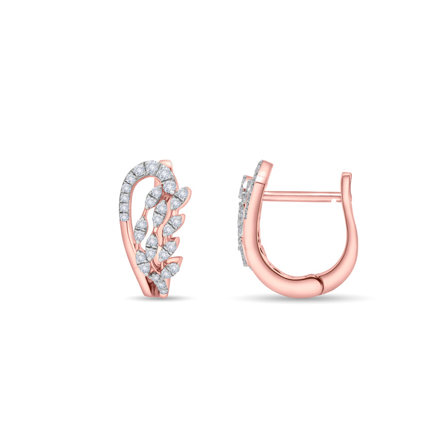 Laurel Leaf Diamond Earrings