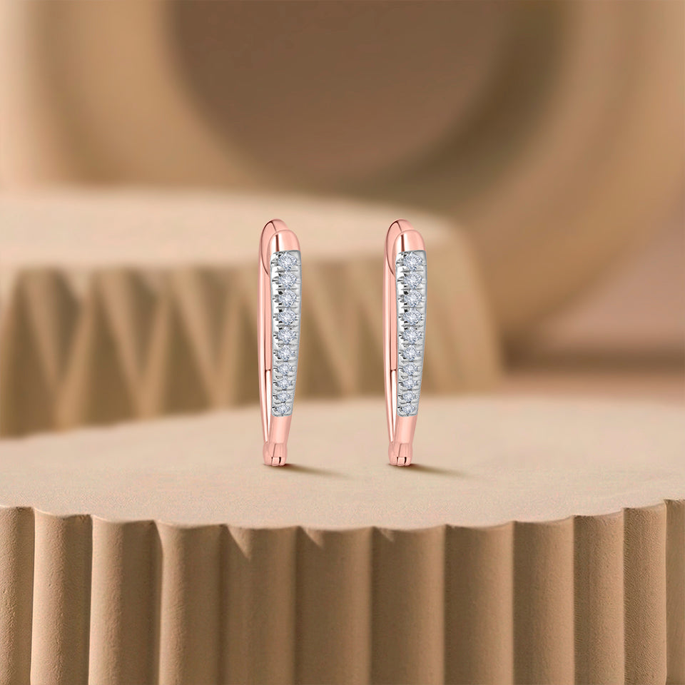 Tapered Prism Diamond Earrings