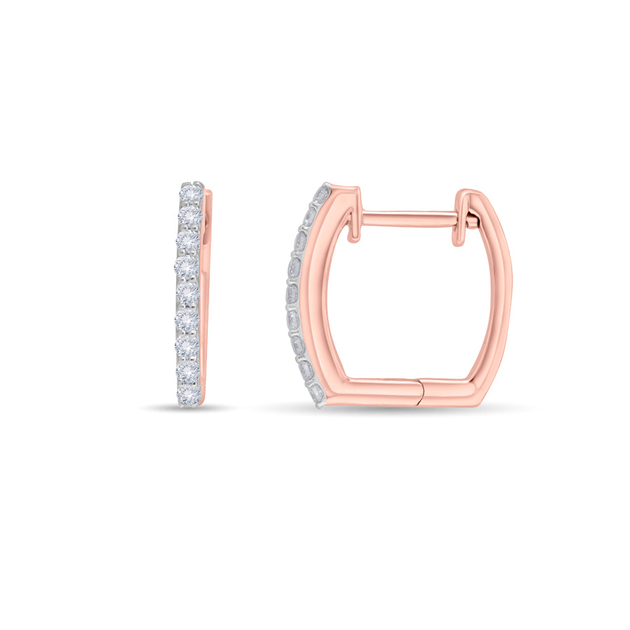 Square Hoop Diamond Earrings