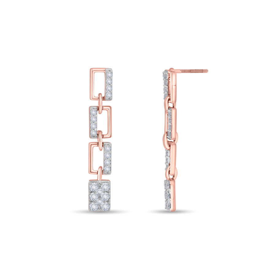 Luminous Link Diamond Earrings