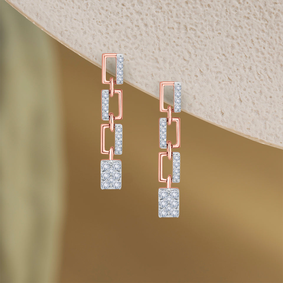 Luminous Link Diamond Earrings