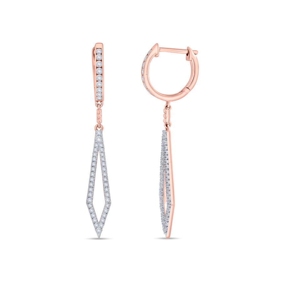Shining Spear Diamond Earrings