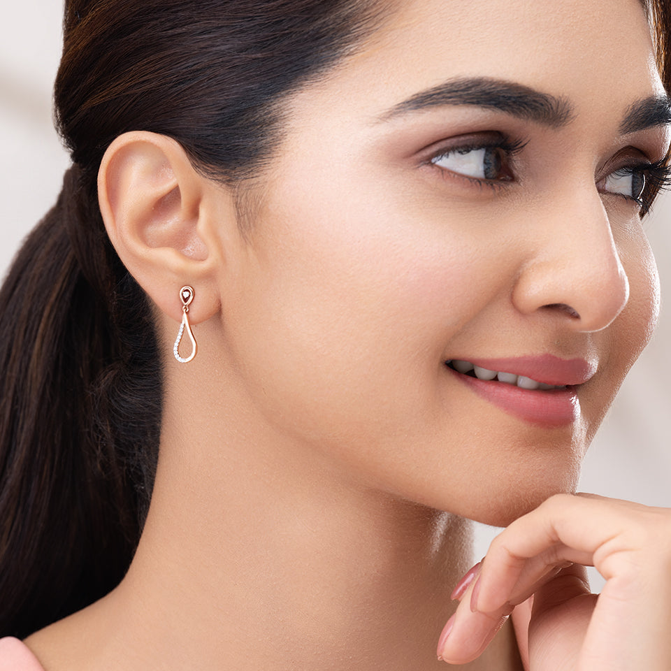 Divine Drop Diamond Earrings
