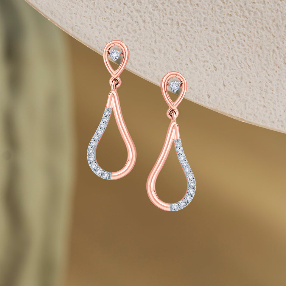Divine Drop Diamond Earrings
