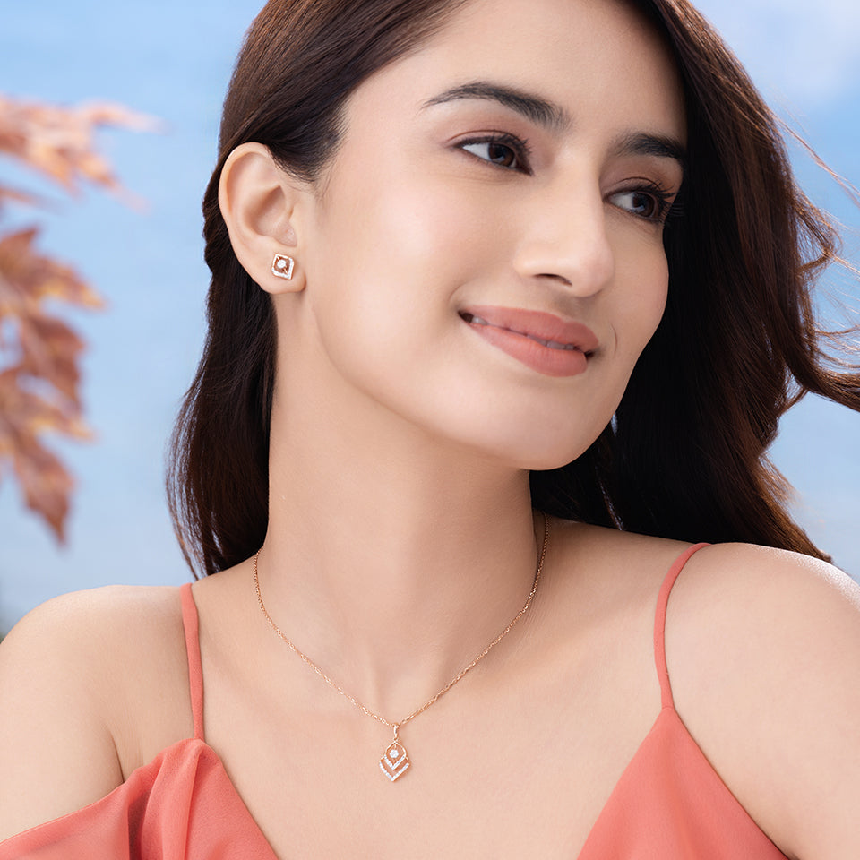 Dewdrop Marquise Diamond Necklace Set