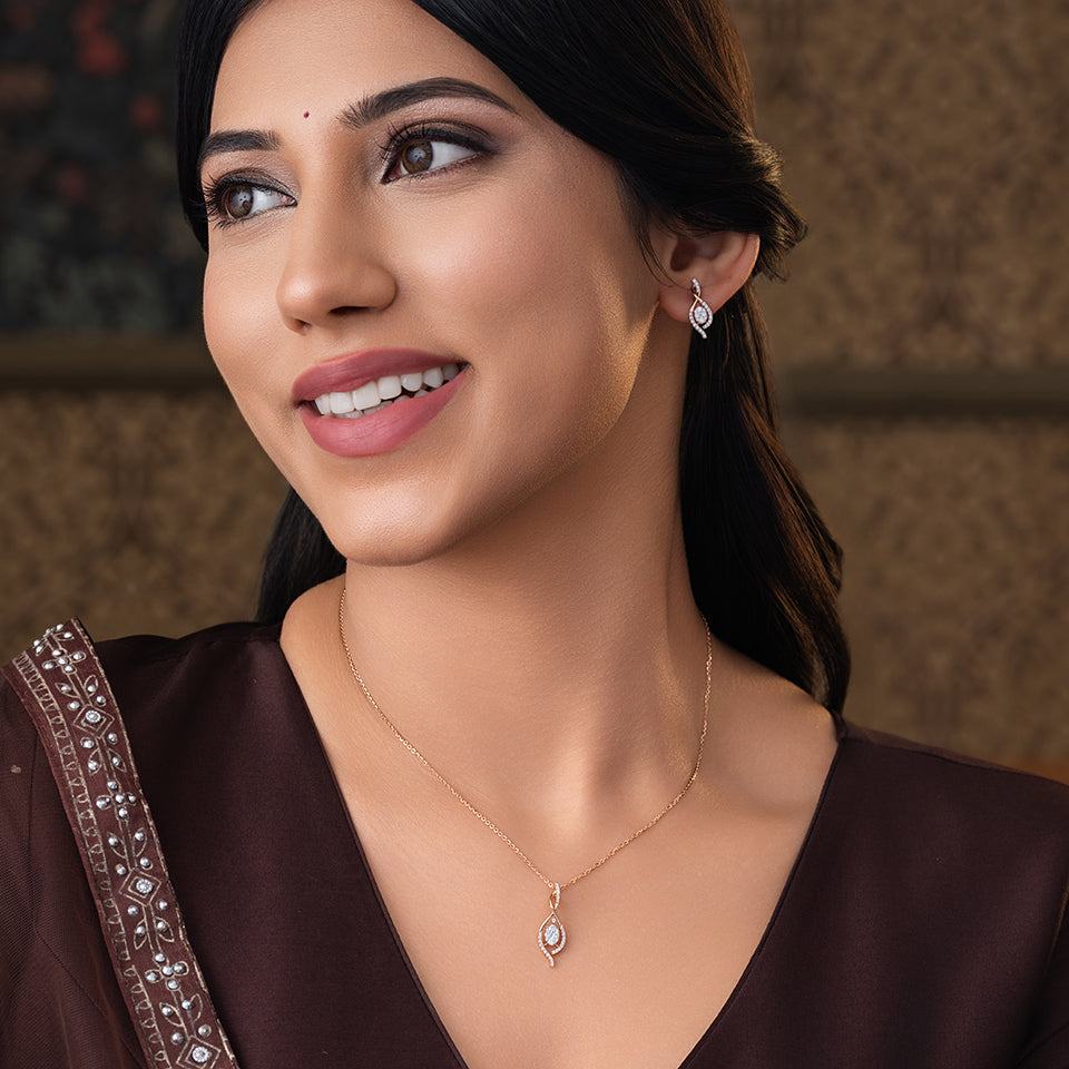 Radiant Infinity Diamond Necklace Set