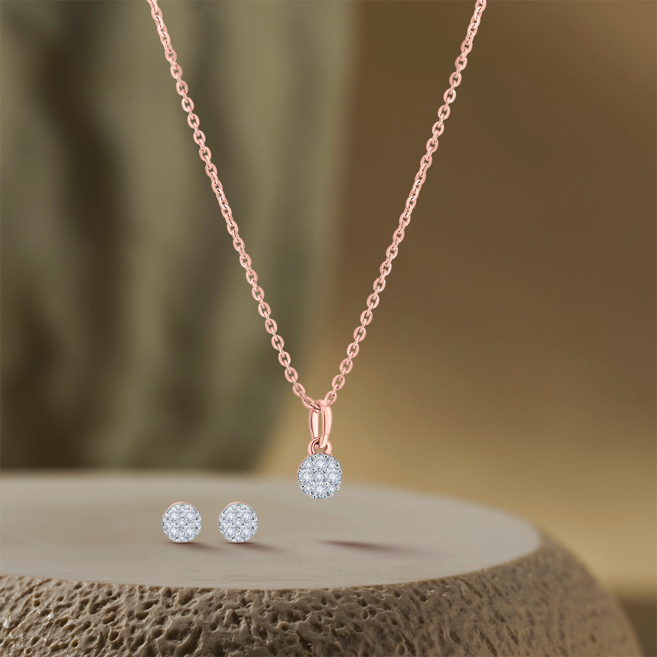 Shooting Star Diamond Necklace Set