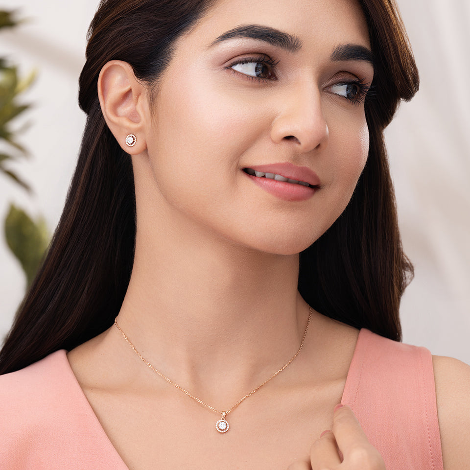 Celestial Orbit Diamond Necklace Set