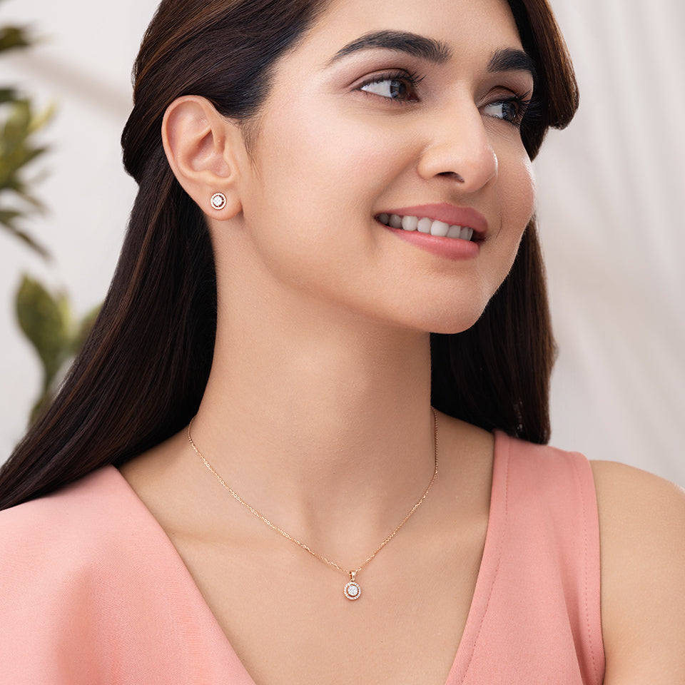 Celestial Orbit Diamond Necklace Set