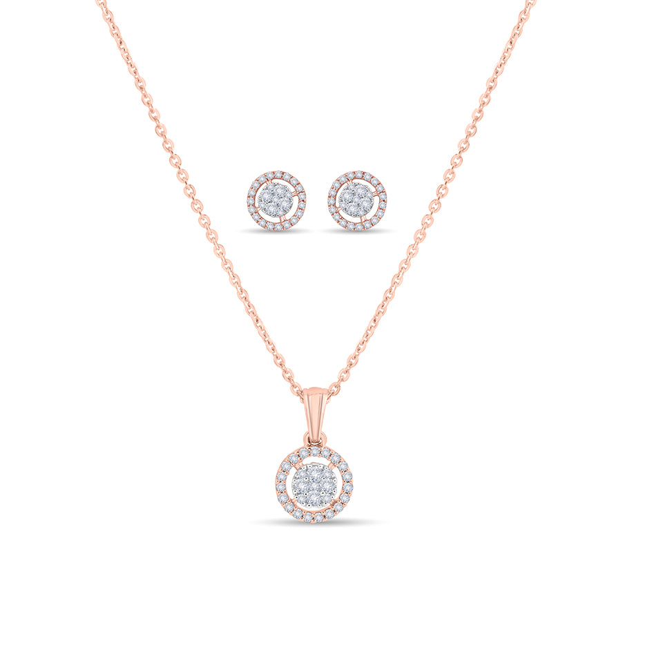 Celestial Orbit Diamond Necklace Set