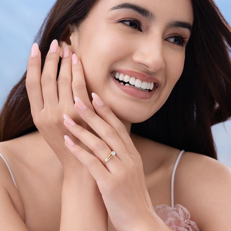 Prism Peak Diamond Finger Ring