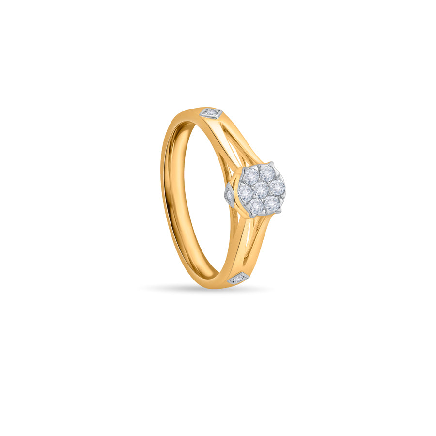 Prism Peak Diamond Finger Ring