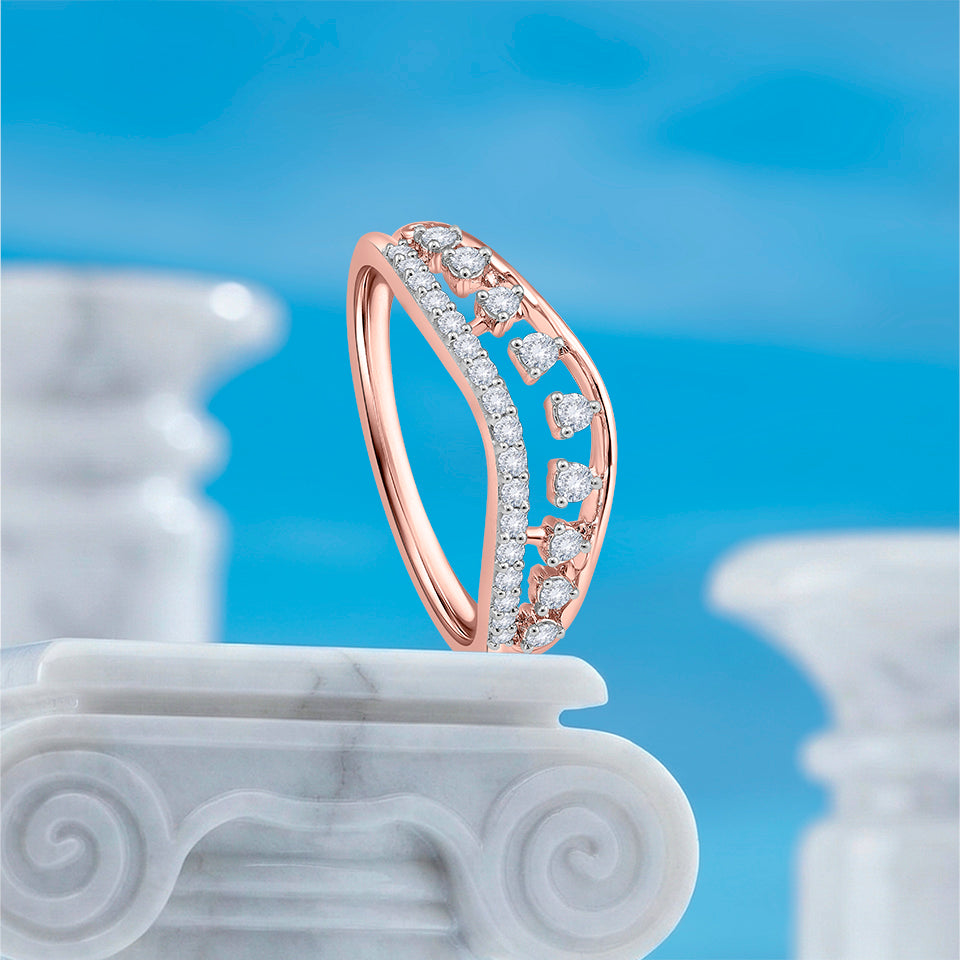 Filigree Tiara Diamond Finger Ring