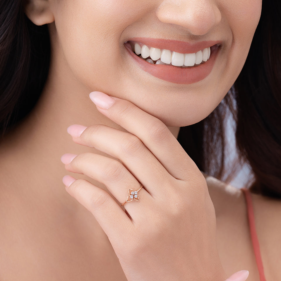 Petal Promise Diamond Finger Ring