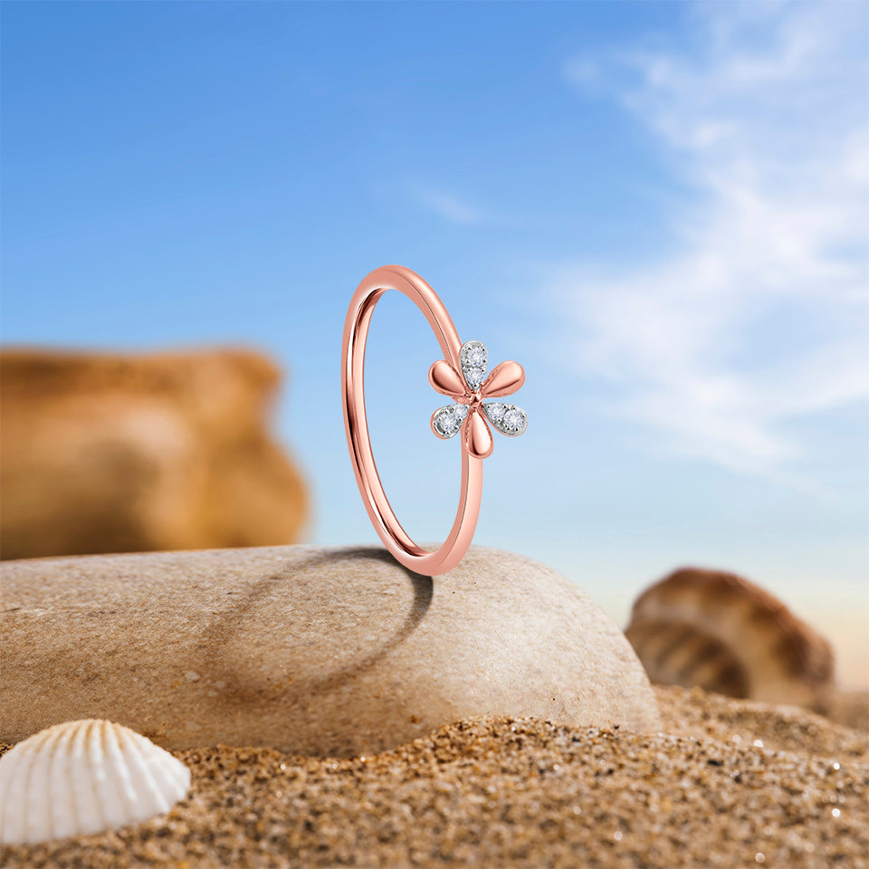 Floral Bliss Diamond Finger Ring