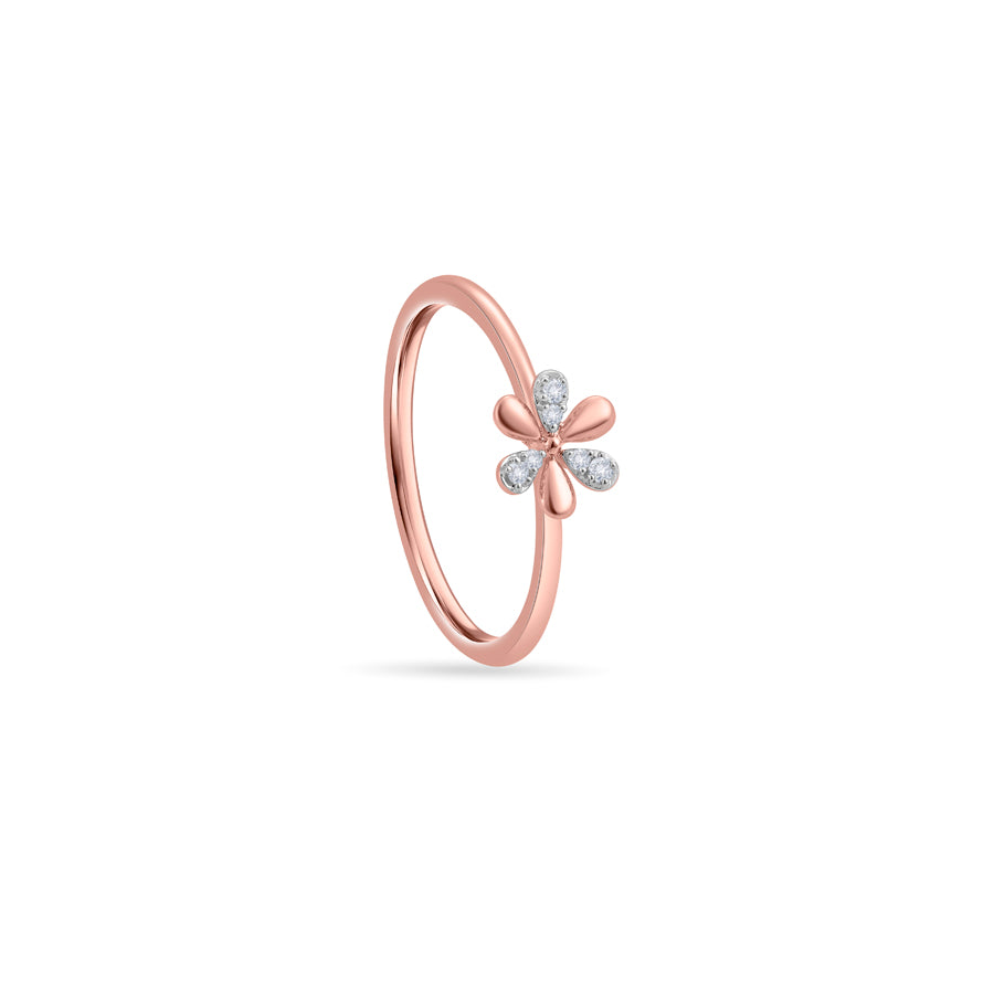 Floral Bliss Diamond Finger Ring