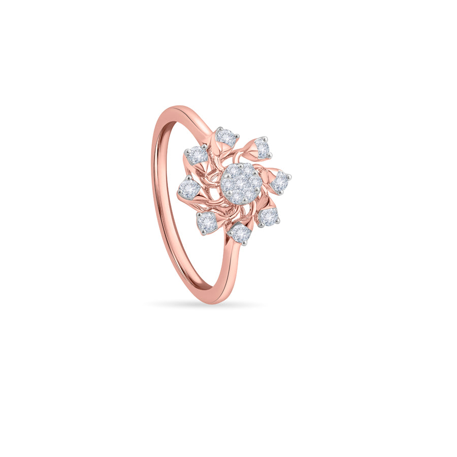 Pinwheel Sparkle Diamond Finger Ring