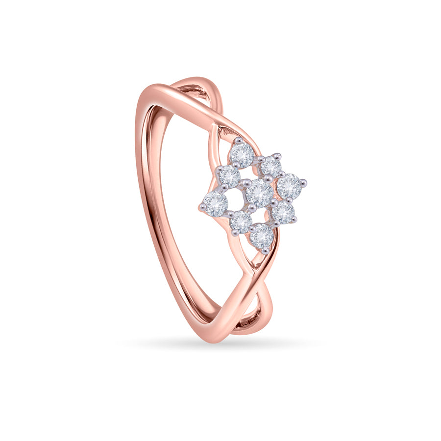 Serene Star Diamond Finger Ring
