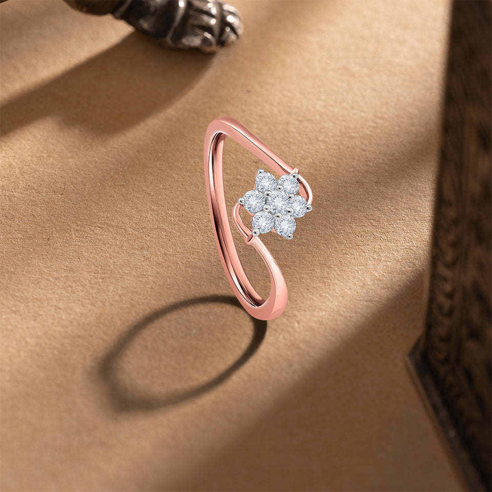 Shooting Star Diamond Finger Ring