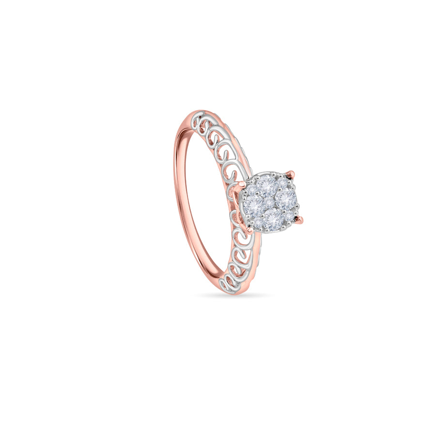 Mystic Star Diamond Finger Ring