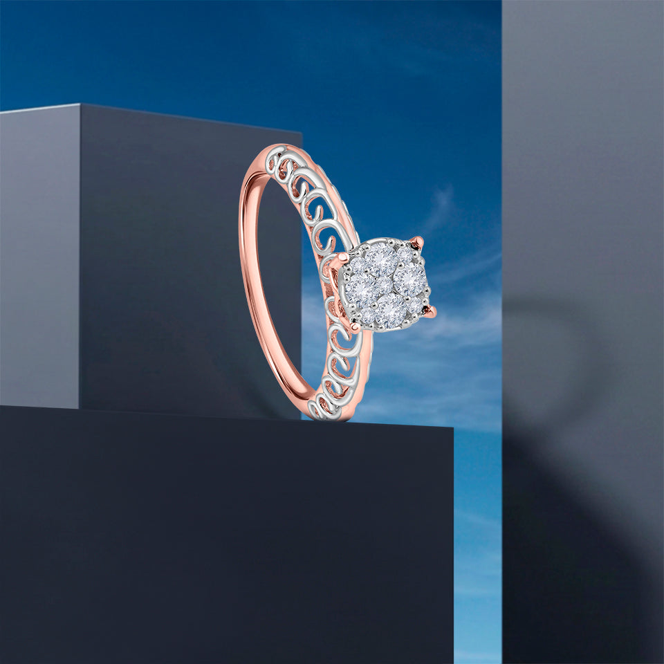 Mystic Star Diamond Finger Ring