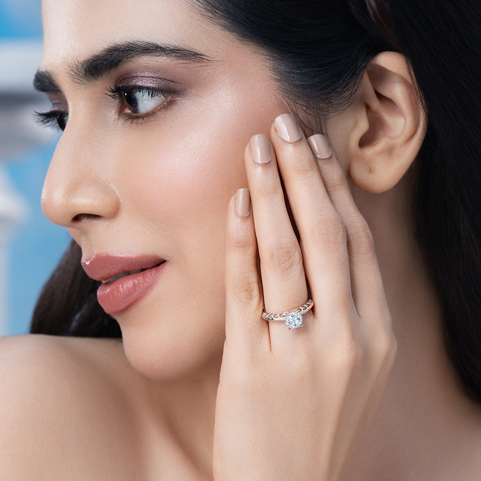 Mystic Star Diamond Finger Ring