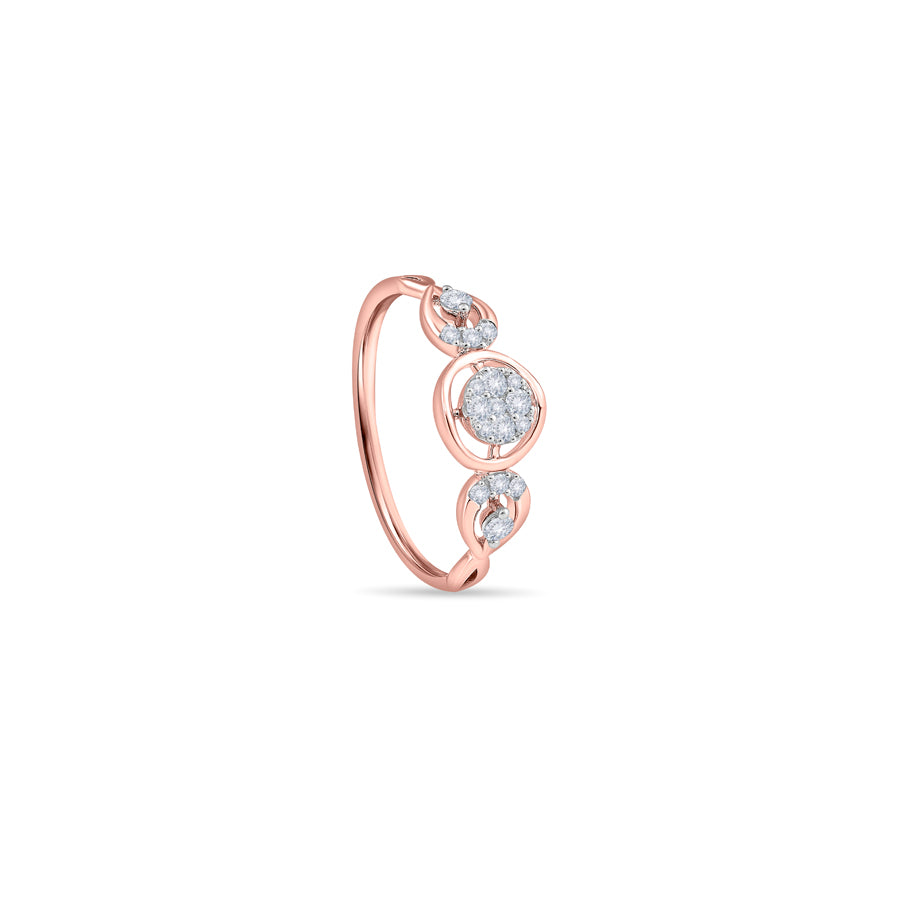 Trio Crest Diamond Finger Ring