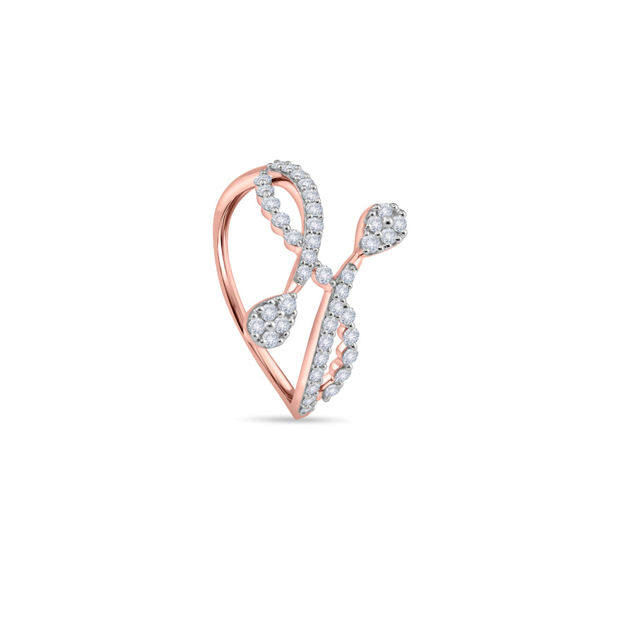 Intertwined Vines Diamond Finger Ring