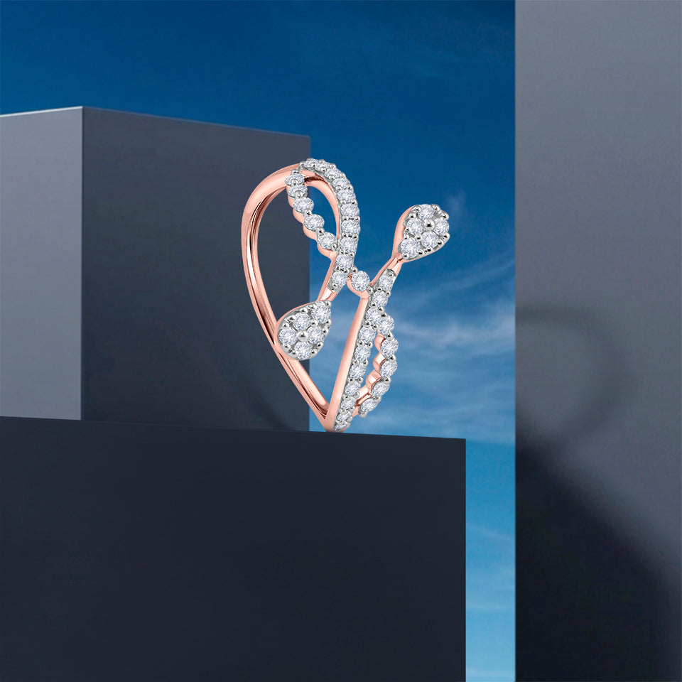 Intertwined Vines Diamond Finger Ring