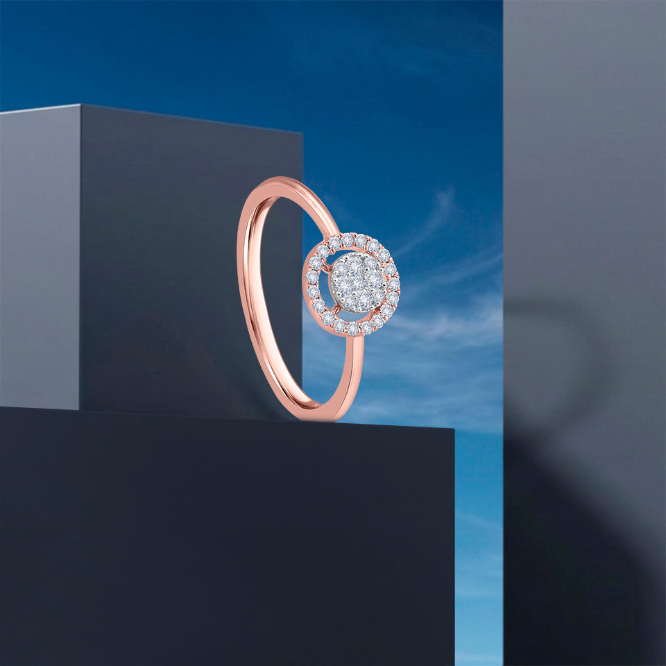 Celestial Sphere Diamond Finger Ring